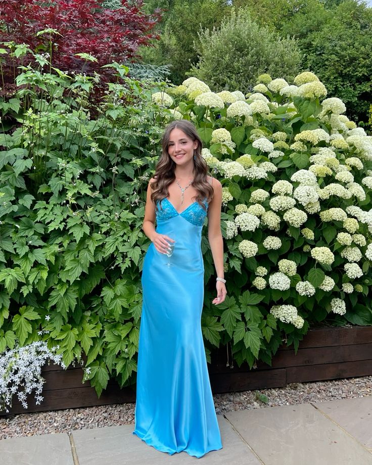 Long Evening Prom Dresses, Blue Prom Dress       S6112