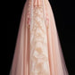 A-line Tulle Elegant Long Prom Dresses Evening Formal Dress     S6379