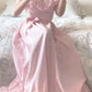 Vintage Pink Prom Dresses A-Line Off Shoulder Evening Party Gowns      S6293