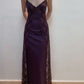 Sexy V-neck Grape Vintage Party Dress Long Formal Dress      S6306