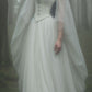 Fairy Wedding Dresses with Pleats Long Sleeve Off Shoulder Beach Bohemian Fantasy Bridal Gowns    S6498