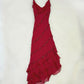 Elegant Red Chiffon Evening Gown Irregular Formal Dresses Prom Dresses         S6467