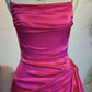 Spaghetti Straps Fuchsia Mini Homecoming Dresses        S6276