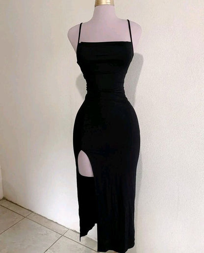 Black Straps Sheath Prom Gown Sexy Party Dress         S6242
