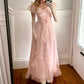 Elegant Long Pink Prom Dresses A-Line Floor Length Evening Party Gowns      S6291