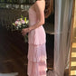 Elegant Strapless Sweetheart Layer A-Line Evening Gown Maxi Long Formal Dresses Prom Dresses         S6465