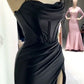 Mermaid Satin Long Prom Dress With Side Slit Long Evening Dress       S6514