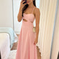Pink A line Spaghetti Straps Floor Length Prom Dresses Long Prom Gowns      S6319