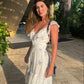 Simple A line White Chiffon Long Prom Dress      S6322