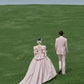 Ball Gown Wedding Dresses Elegant Court Bridal Gown Bow Lace Up Back Long Puffy Sleeves Vintage Bride Dress         S6489