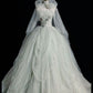 A Line Tulle Prom Dress Strapless Long Prom Dresses Birthday Gown        S6549