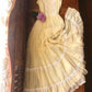 Vintage A Line Yellow Tulle Prom Dresses Long Lace Evening Dress     S6285