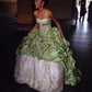 Strapless Quinceanera Dresses Green Ball Gown         S6426