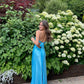 Long Evening Prom Dresses, Blue Prom Dress       S6112