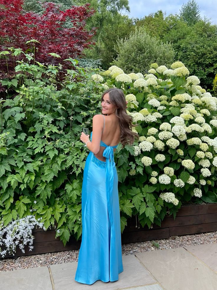 Long Evening Prom Dresses, Blue Prom Dress       S6112