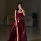 Sexy Mermaid Red Sleeveless Long Sequin Prom Dress Evening Dresses        S6075