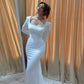 Mermaid Square Neck Simple Wedding Dress Long Bridal Gown        S6223
