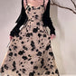 Floral suspender dress for women sweet party dress     S5788