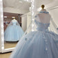 Blue Quinceanera Dresses Long Sweet 15 Princess Dress Girl Prom 16 Ball Gown       S6529