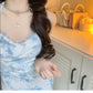 Floral suspender dress for women long party dress     S5793