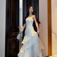 luxury spaghetti straps dress mermaid evening gowns birthday dress    S5932