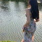 Floral suspender dress for women summer party dress    S5791
