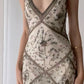 Mermaid V Neck Prom Long Dress Beaded Evening Dress    S5893