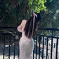 Vintage Mermaid Straps Pink Tulle Long Prom Dress       S6569