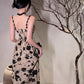 Floral suspender dress for women sweet party dress     S5788