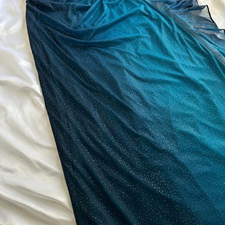 Teal V Neck Halter Shiny Vintage Long Prom Dress        S6476