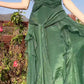Green party dress women's ruffled long evening gown       S5979