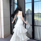 luxury spaghetti straps dress mermaid evening gowns birthday dress    S5932