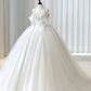 A Line Off Shoulder Long Wedding Dresses A Line White Bridal Gown        S6362