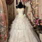 White Long Spaghetti Straps Long Princess Dress Girl Prom Ball Gown       S6534