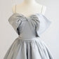 Satin Long A-Line Prom Dress, Off the Shoulder Evening Dress with Pearls      S6288