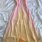 High Low Straps Ombre Chiffon Prom Dresses Evening Dress With Beads        S6212