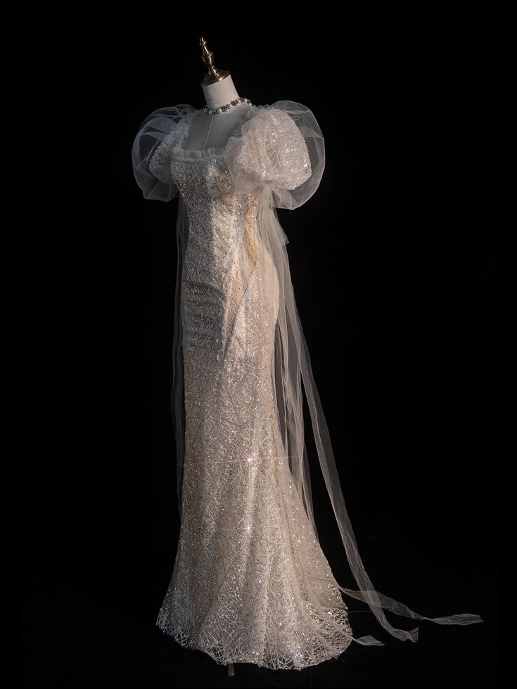 Square Neck Mermaid Long Princess Dress Evening Gown       S6559