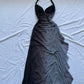 Halter Ombre Navy Blue Long Chiffon Prom Dress        S6477