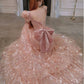 A line Short Sleeves Sequin Long Prom Dress       S6502