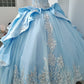 Blue Quinceanera Dresses Long Sweet 15 Princess Dress Girl Prom 16 Ball Gown       S6528