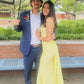 Yellow Mermaid Backless Party Prom Dresses Long Evening Dress       S6595