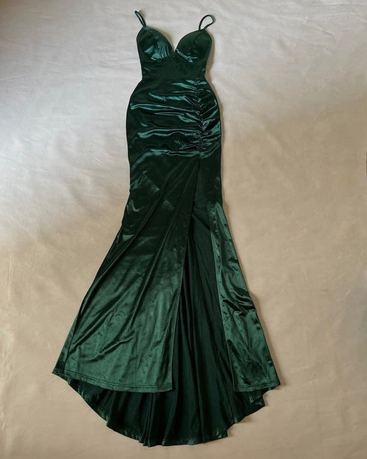 Sexy Green Mermaid Long Prom Dresses 21th Birthday Outfit       S6328