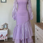 Lilac Square Neck Prom Dress Formal Occasion Dresses     S6364