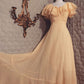 Vintage A Line Off Shoulder Chiffon Prom Dresses Long Evening Dress     S6286
