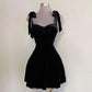 Black Velvet Homecoming Dress 18th Birthday Party Dresses        S6247