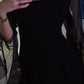 Saudi Arabia Evening Dresses for Women Black Prom Dresses Long Sleeve Chiffon Jackets Wedding Guest Dress     S6308