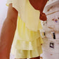 Yellow Chiffon Short Party Gown Homecoming Dress    S6493