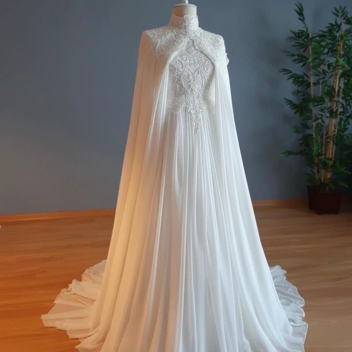 Muslim Wedding Party Gowns Long Wedding Dress For Women      S6519