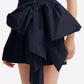 Fashion satin short prom dress, dark navy homecoming dress       S2977