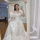 A Line Off Shoulder Long Wedding Dresses A Line White Bridal Gown        S6358